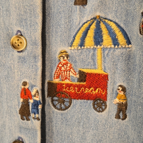 Rare Farm & Ranch Embroidered Vintage Jean Top by Red Ridge Mountain Outfitters - Picture 12 of 16